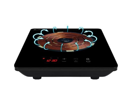 Mellerware POTS Mellerware 1800W  Pack 5 Piece Black Induction Cooker And Pot Set Capri (6782091395161)