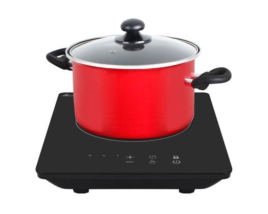 Mellerware POTS Mellerware 1800W  Pack 5 Piece Black Induction Cooker And Pot Set Capri (6782091395161)