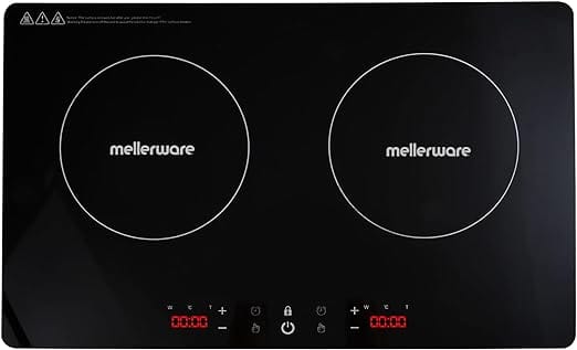 Mellerware POTS Mellerware Capri Induction Cooker Double Glass Black 3000W 27250B (7687841480793)