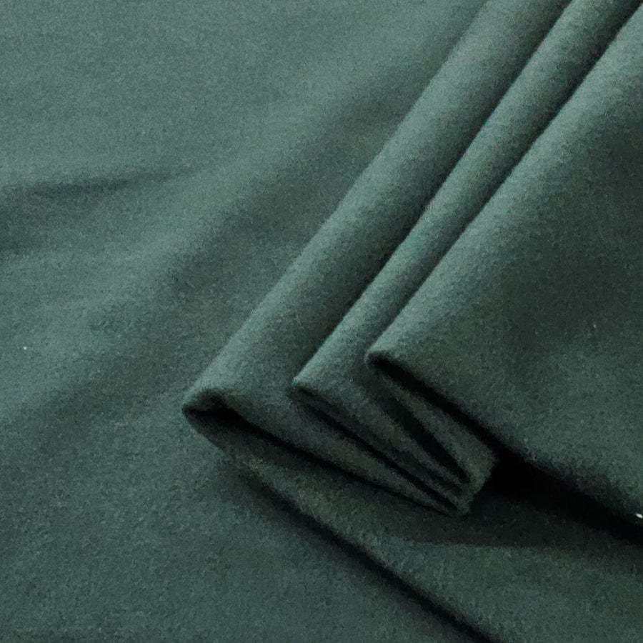 MELTON Dress Fabrics Melton Bottle Green Fabric 150 cm