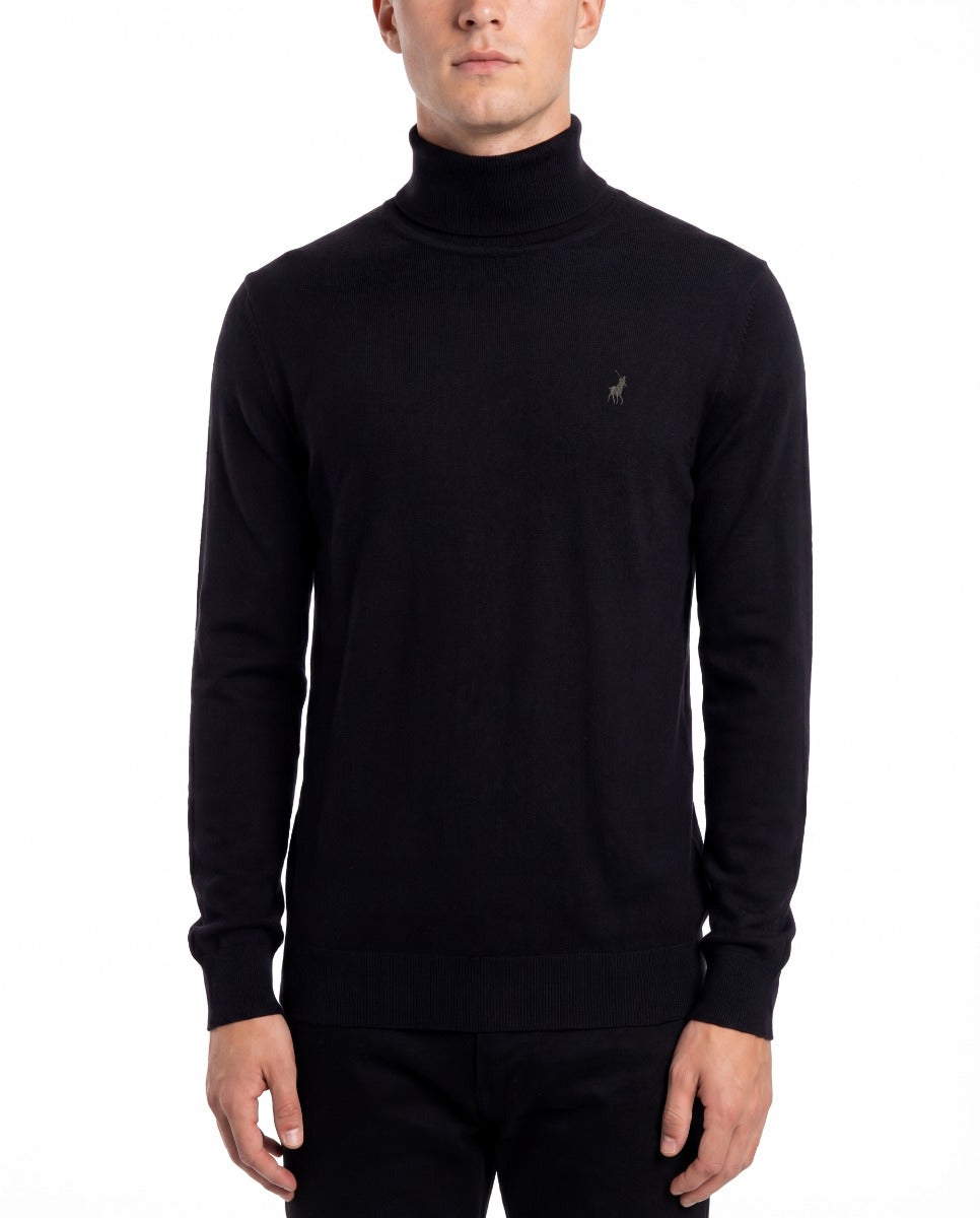 Polo Men's Long Sleeve Roll Neck Black 0070764.