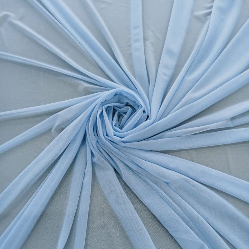 MESH Dress Fabrics Powder Blue Power Mesh Fabric 145cm