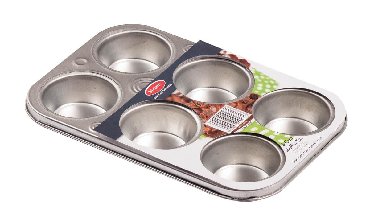METALIX MUFFIN TIN Metalix 6 Cup Muffin Tin CB01141M (2061763313753)