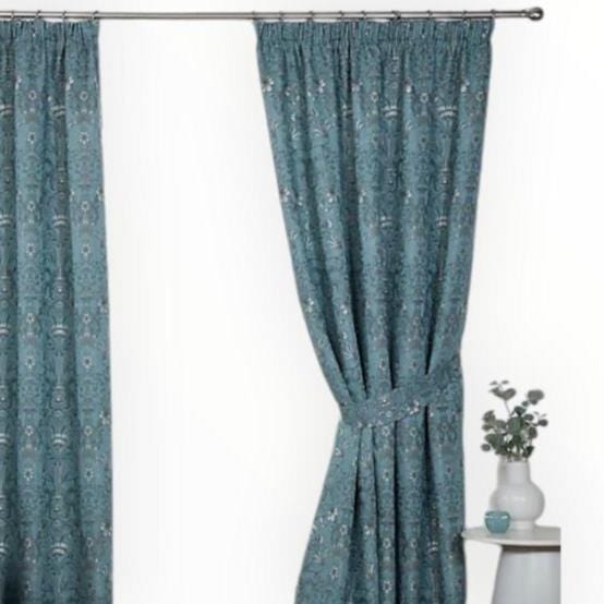 MH JOOSUB Curtain Fabrics Jacquard Curtaining Blue 280 cm (7812441243737)