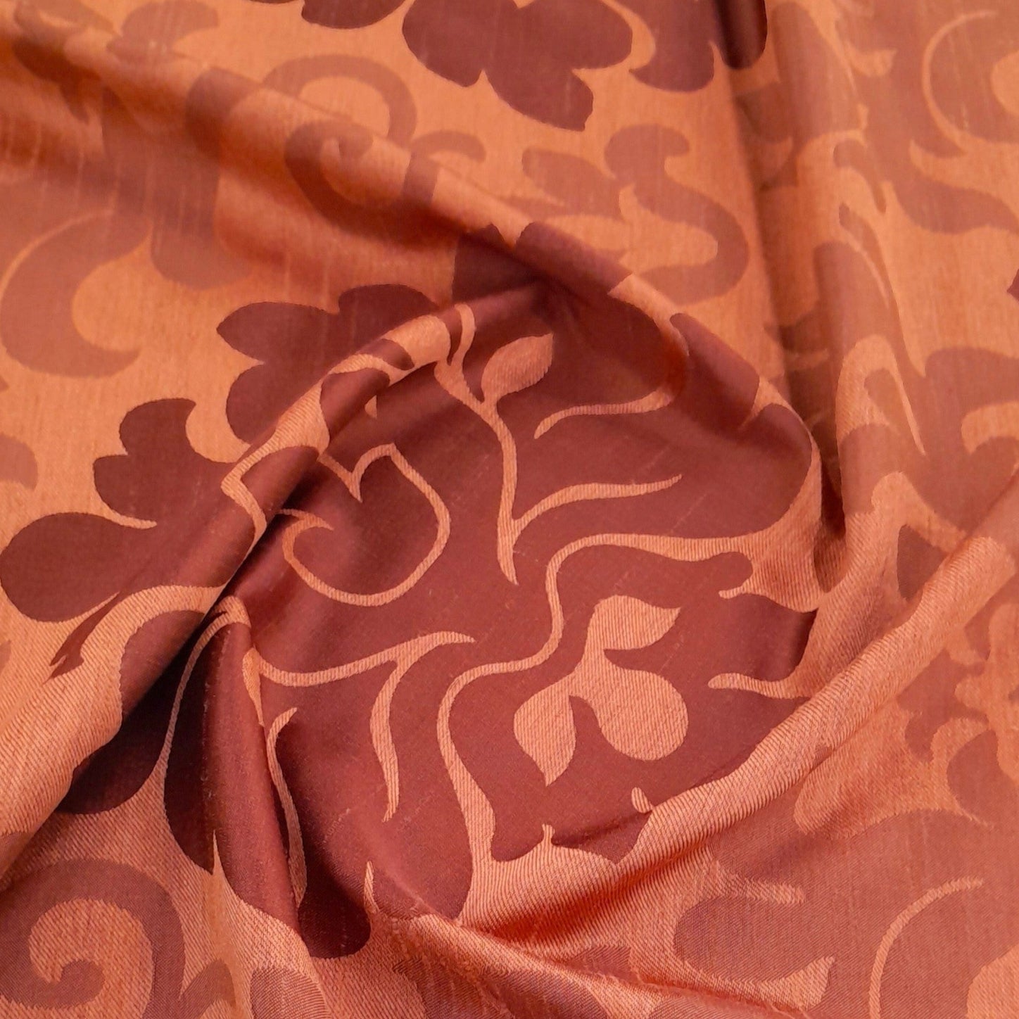 MH JOOSUB Curtain Fabrics Maroon Fabric Curtain Atlanta Floral 280 cm