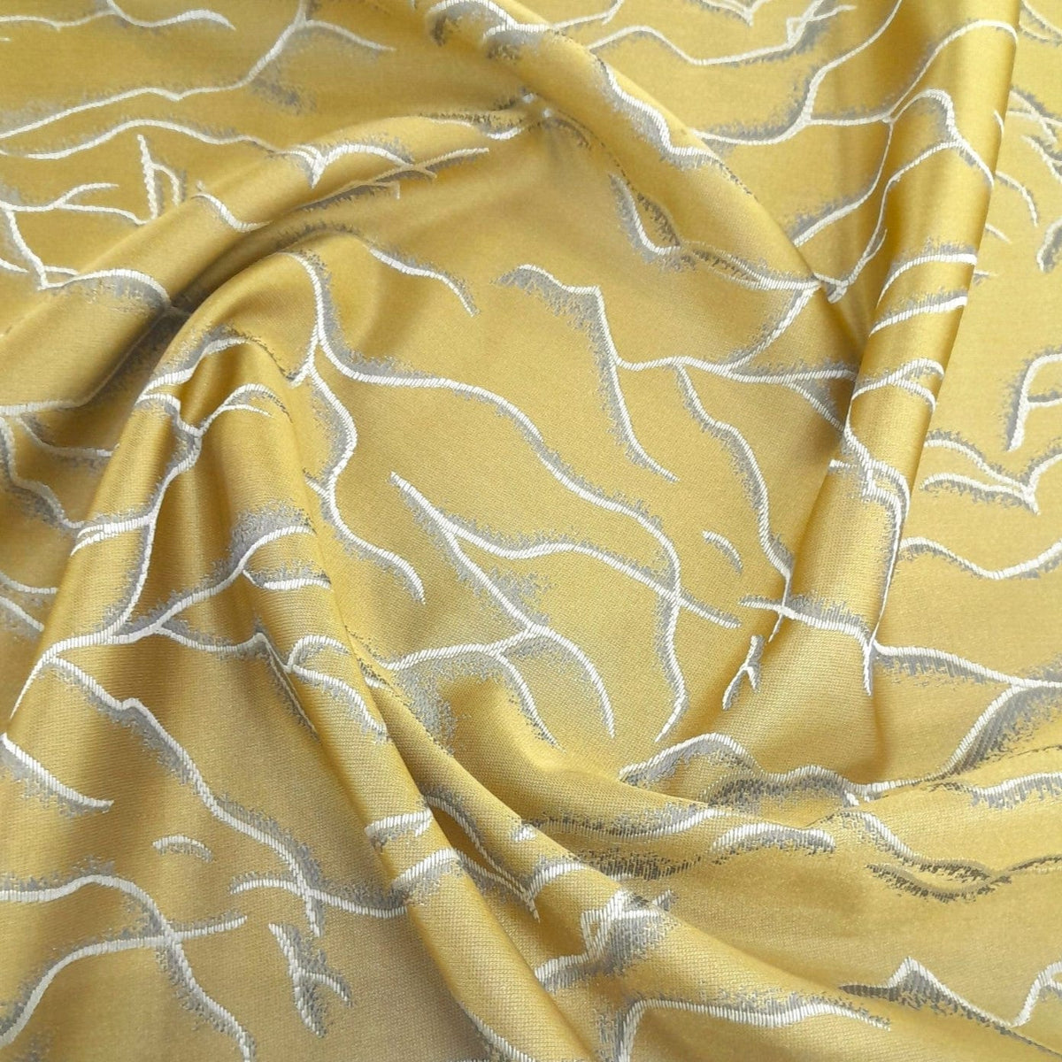 MH JOOSUB Curtain Fabrics Mustard/Purple Curtain Fabric Jubilee D#2 280 cm