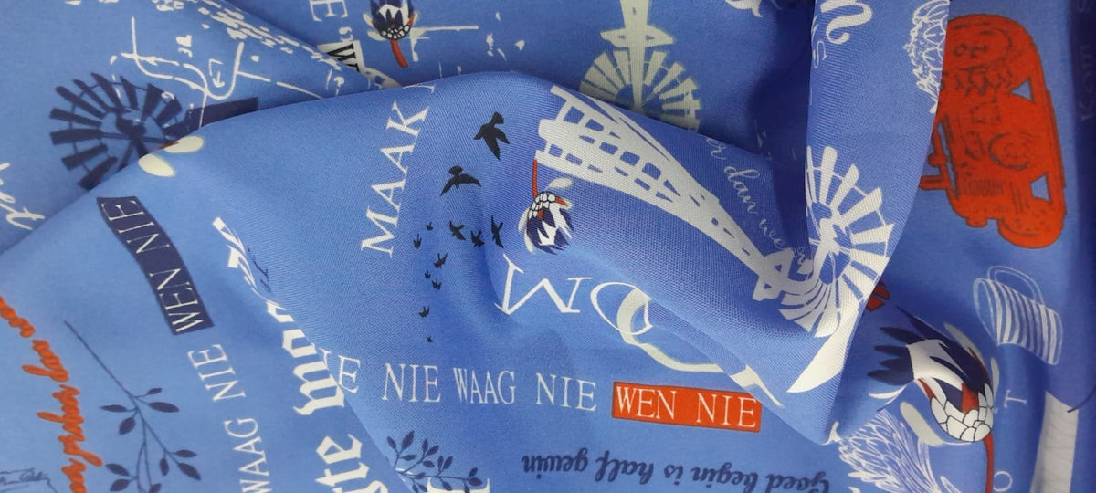 MH JOOSUB Curtain Fabrics Printed Mini Matt Sky Blue (7310320894041)