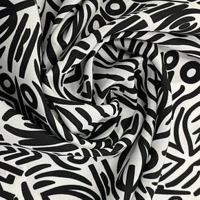 MH JOOSUB Curtaining Fabric Printed Mini Matt Black\White (7313005740121)