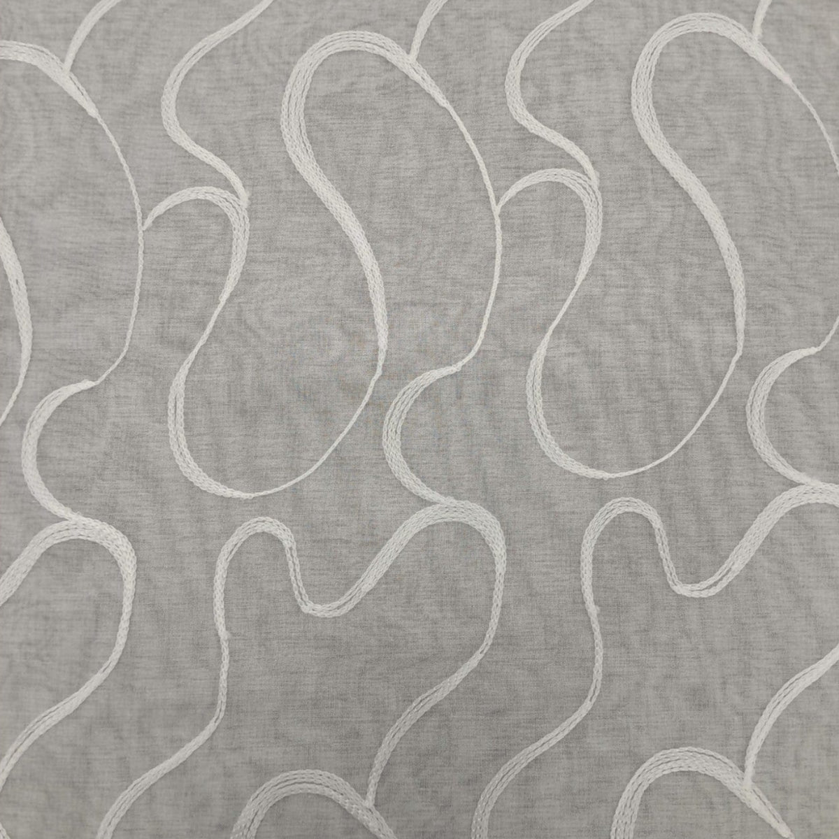MH JOOSUB Lace & Voile Fabrics Cream Embroided Linen Voile Design 5 Collection 280 cm
