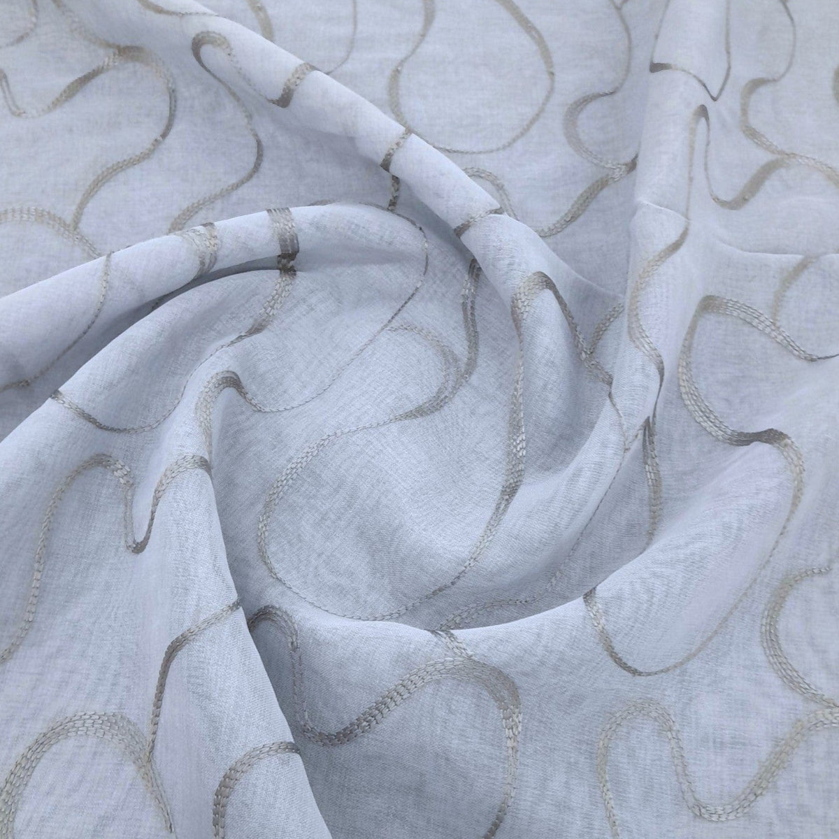 MH JOOSUB Lace & Voile Fabrics Embroided Linen Voile Design 5 Collection 280 cm