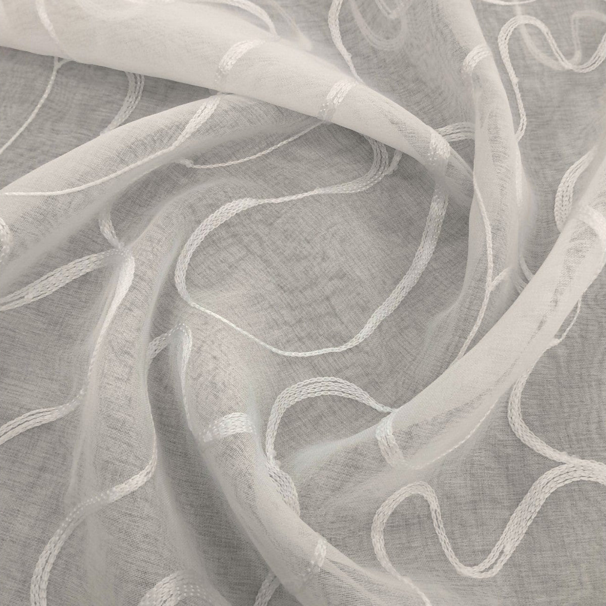 MH JOOSUB Lace & Voile Fabrics Embroided Linen Voile Design 5 Collection 280 cm