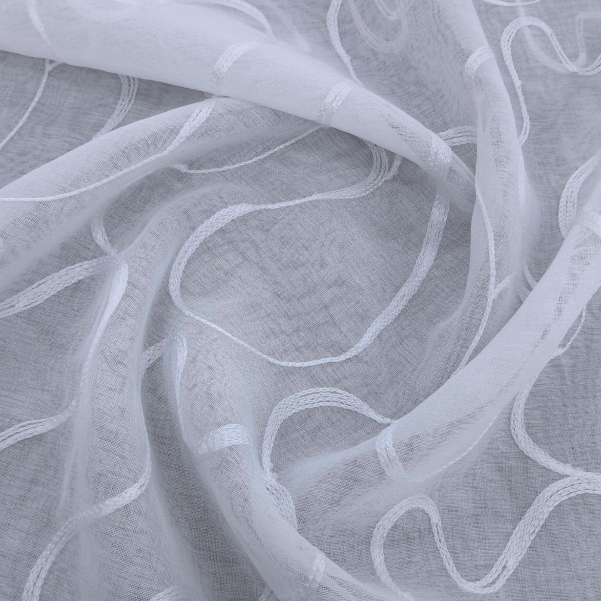 MH JOOSUB Lace & Voile Fabrics Embroided Linen Voile Design 5 Collection 280 cm