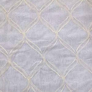 MH JOOSUB Lace & Voile Fabrics Embroidered Linen Voile D2 Beige 280 cm