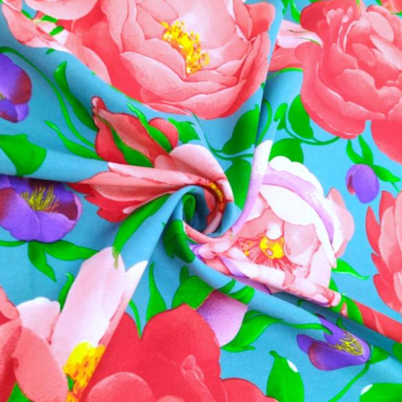 MH JOOSUB Mini Matt Fabric Printed Mini Matt Design 3 Peonies 140 cm (7784281079897)