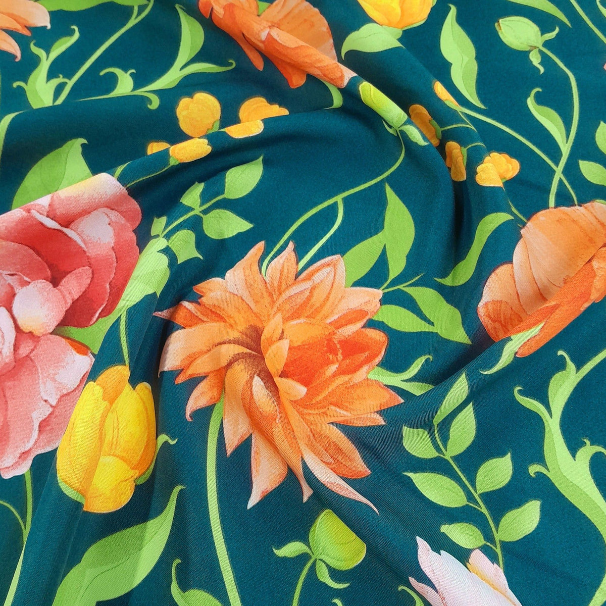 MH JOOSUB Mini Matt Fabric Printed Mini Matt Flower D1 140 cm