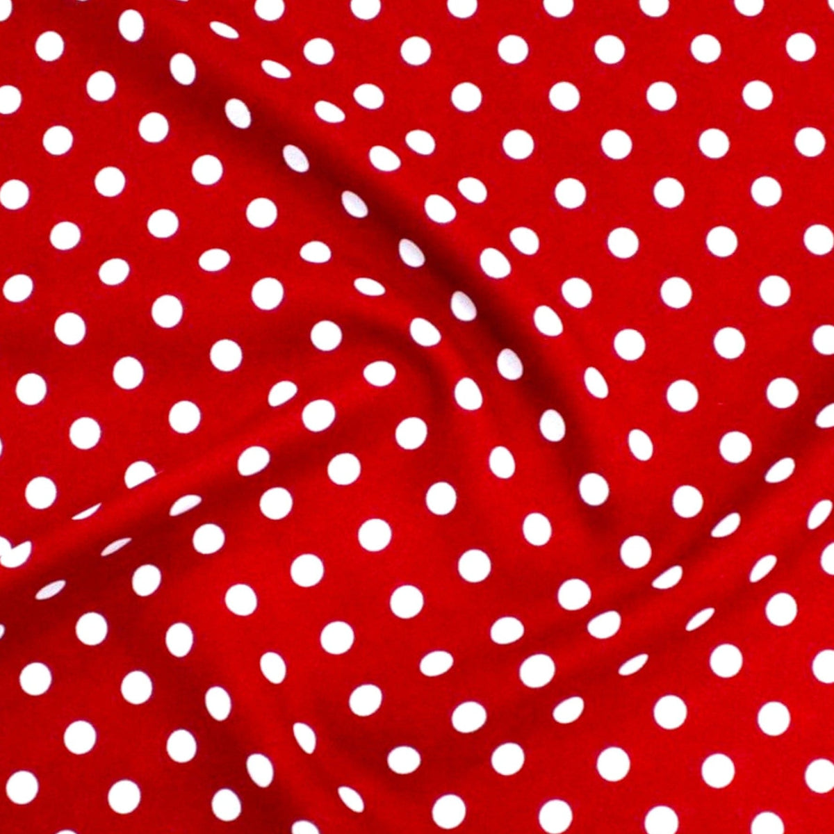 MH JOOSUB Mini Matt Fabric Printed Mini Matt Polka Dot Red 150 cm