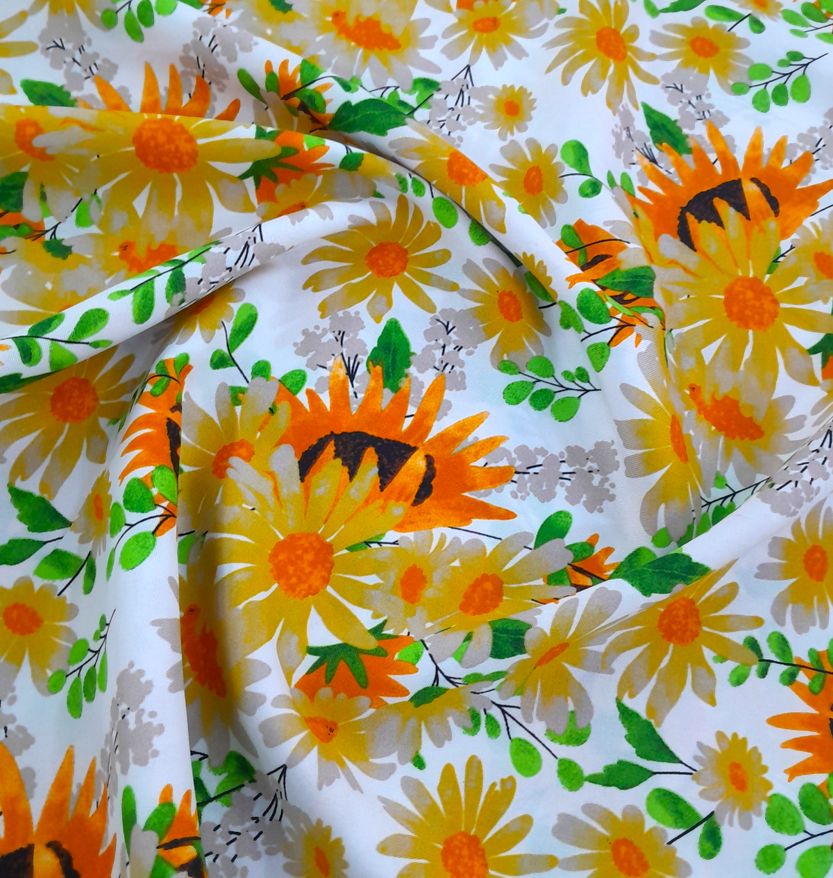 MH JOOSUB Mini Matt Fabric Printed Mini Matt Sunflower D12 140 cm