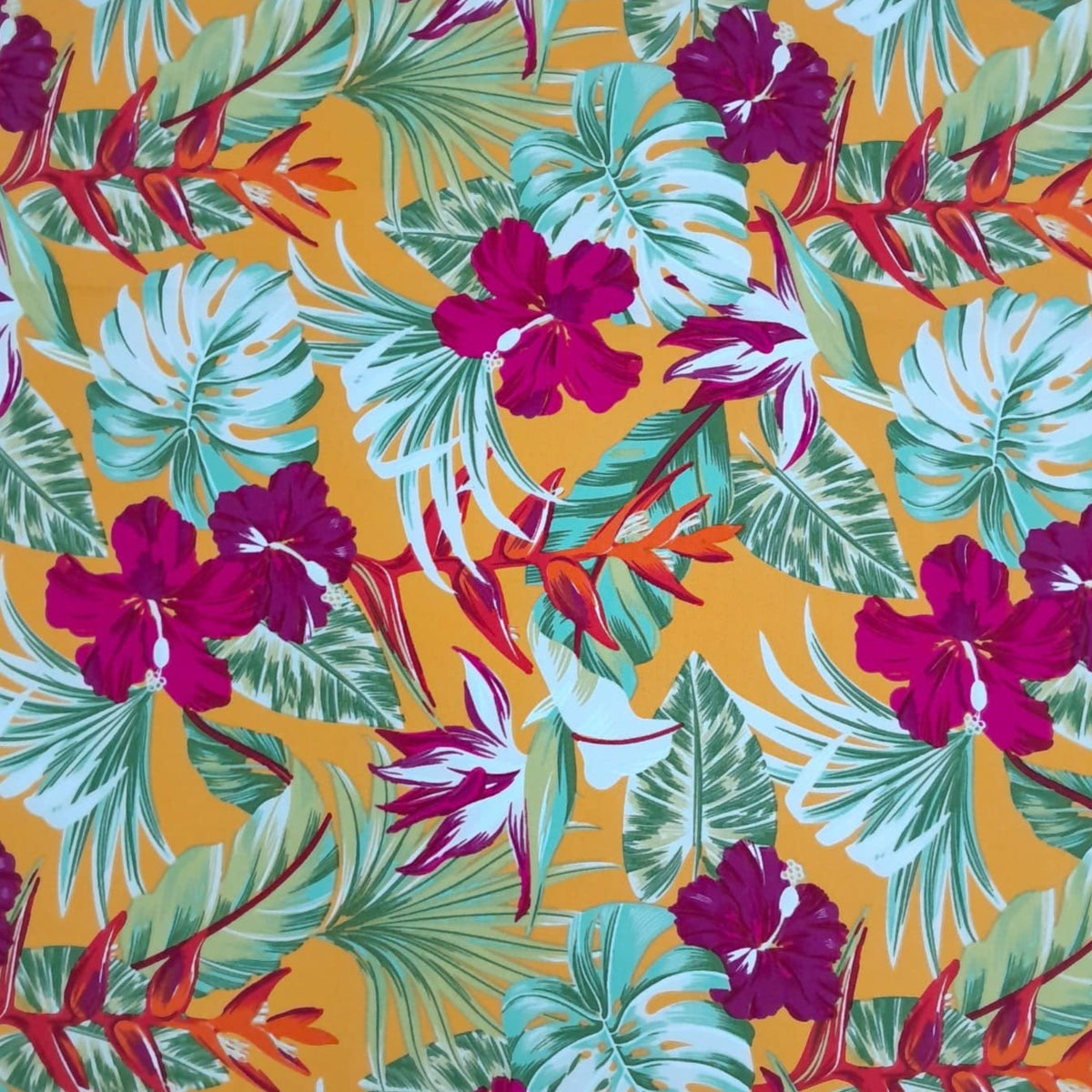 MH JOOSUB Mini Matt Fabric Printed Mini Matt Tropicana Ochre 140 cm (7697708482649)