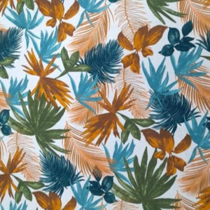 MH JOOSUB Printed Mini Matt Beige Printed Mini Matt Design 25 Tropical Leaves Collection 140 cm (7883217829977)