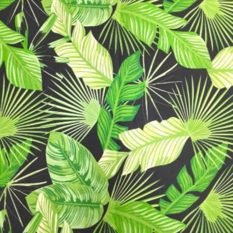 MH JOOSUB Printed Mini Matt Black / Green Printed Mini Matt Design 26 Tropical Leaves Collection 140 cm (7883212947545)