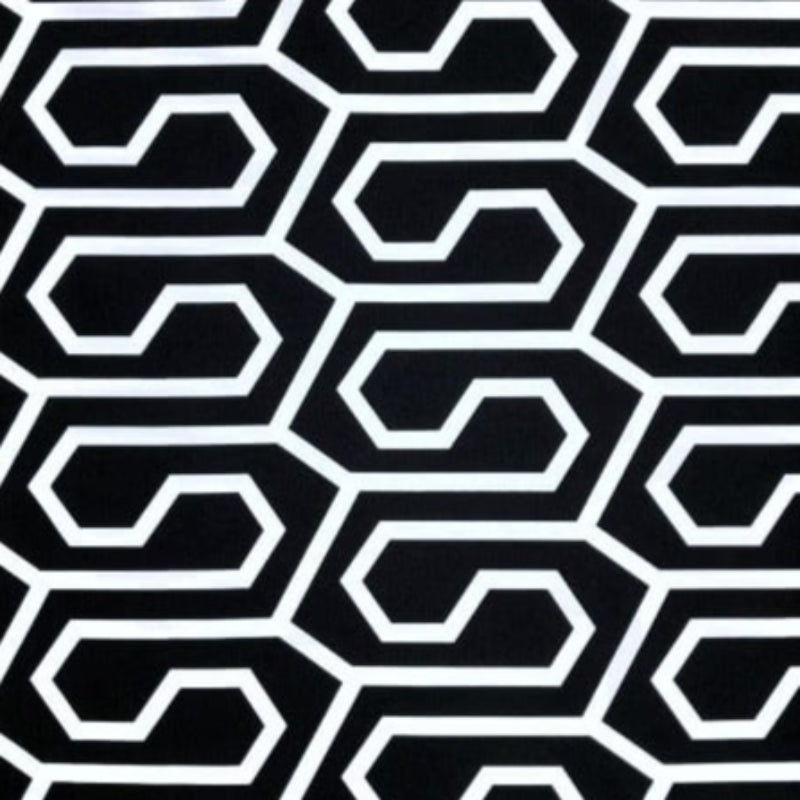 MH JOOSUB Printed Mini Matt Black / White Design 1 Printed Mini Matt 6890 Design 9 Collection 140 cm (7770320928857)