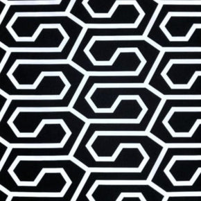 MH JOOSUB Printed Mini Matt Black / White Design 1 Printed Mini Matt 6890 Design 9 Collection 140 cm (7770320928857)