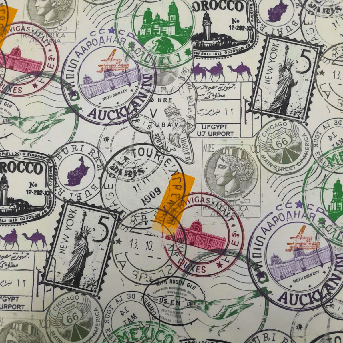Mh Joosub Printed Mini Matt Cream Fabric Printed Mini Matt Stamp D29 140 cm