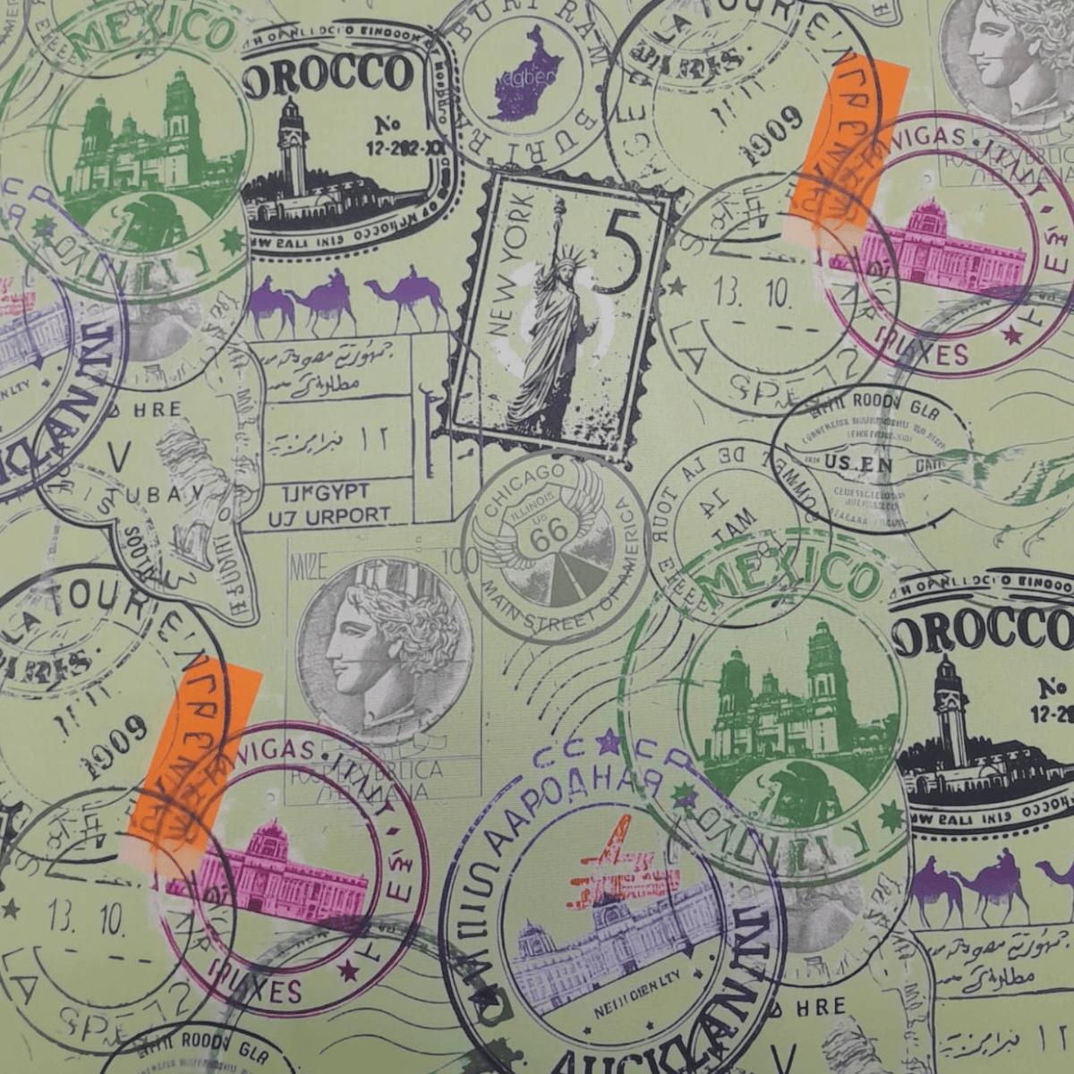 Mh Joosub Printed Mini Matt Duckegg Fabric Printed Mini Matt Stamp D29 140 cm