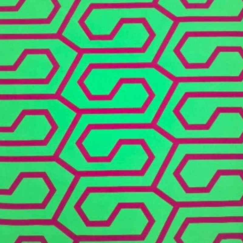 MH JOOSUB Printed Mini Matt Green / Cerise Design 4 Printed Mini Matt 6890 Design 9 Collection 140 cm (7770320928857)