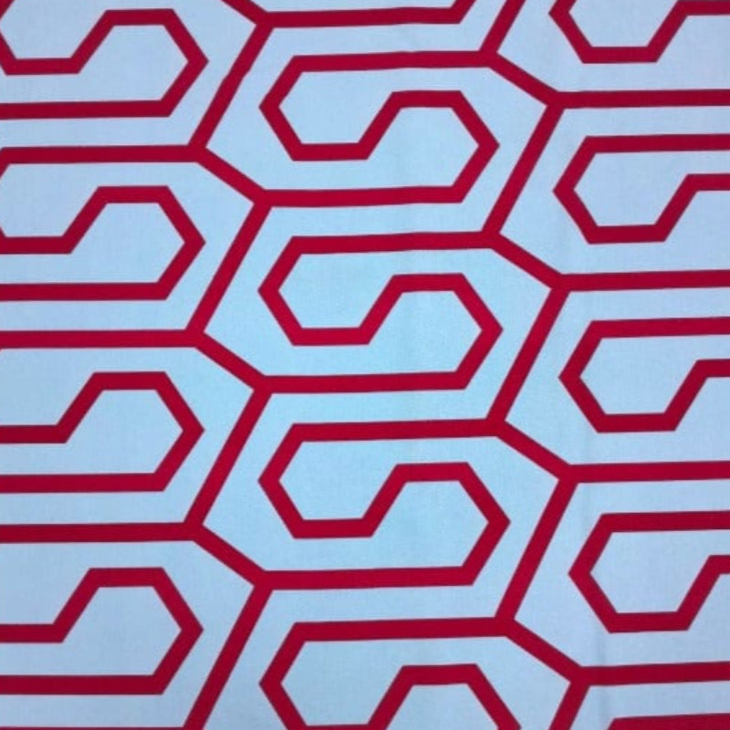 MH JOOSUB Printed Mini Matt Light Blue / Red Design 3 Printed Mini Matt 6890 Design 9 Collection 140 cm (7770320928857)