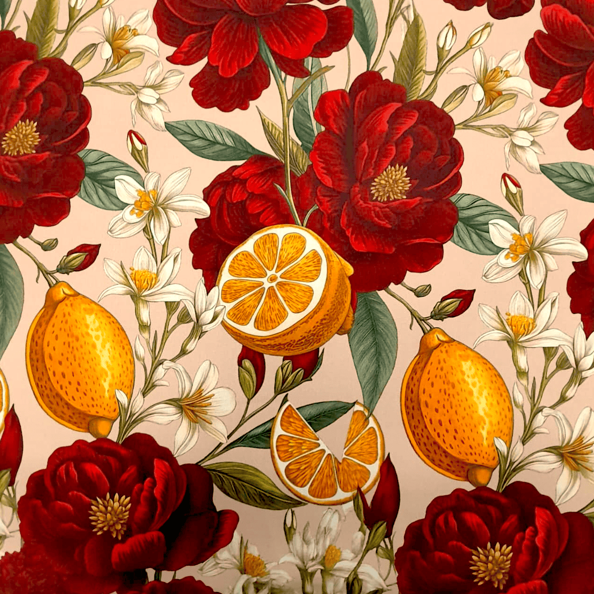 Mh Joosub Printed Mini Matt Printed Mini Matt D21 Oranges 140 cm