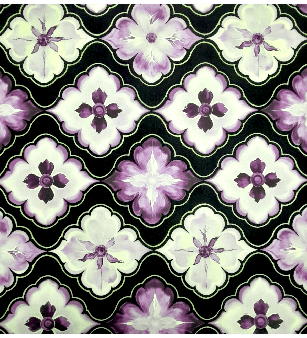 Mh Joosub Printed Mini Matt purple Fabric Printed Mini Matt Flowers D29 140 cm