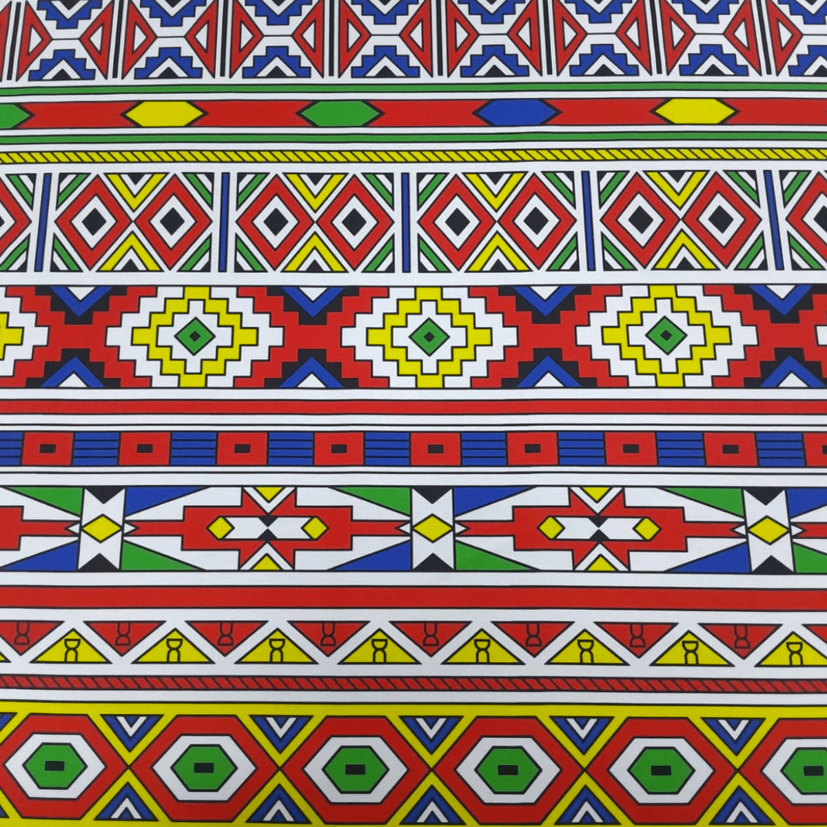 Mh Joosub Printed Mini Matt Red Fabric Printed Mini Matt Ndebele D35 140 cm
