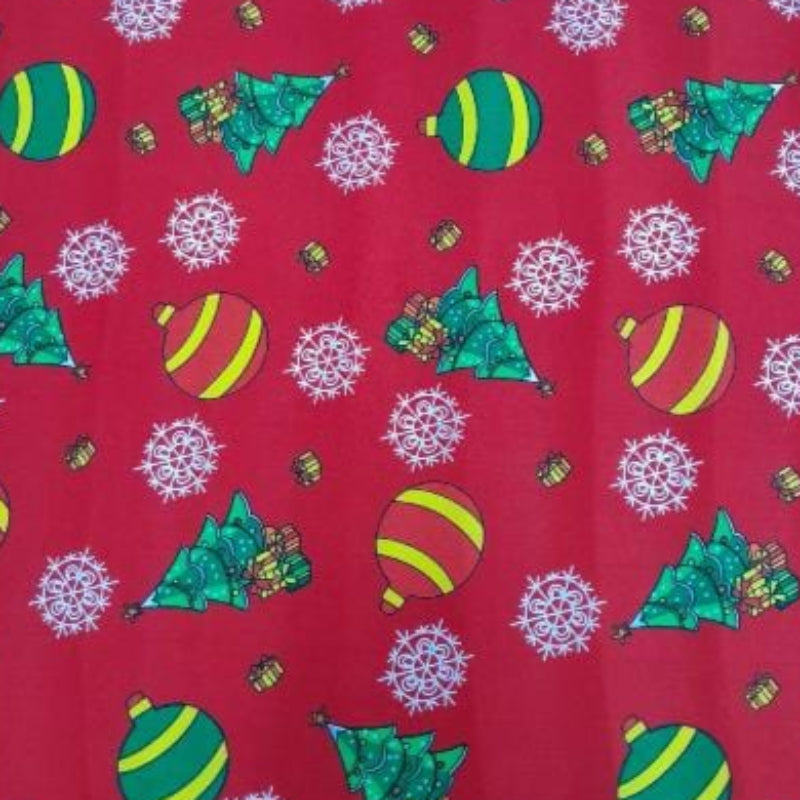 MH JOOSUB Printed Mini Matt Red Printed Mini Matt Christmas Design 23 Collection 140 cm (7882858987609)