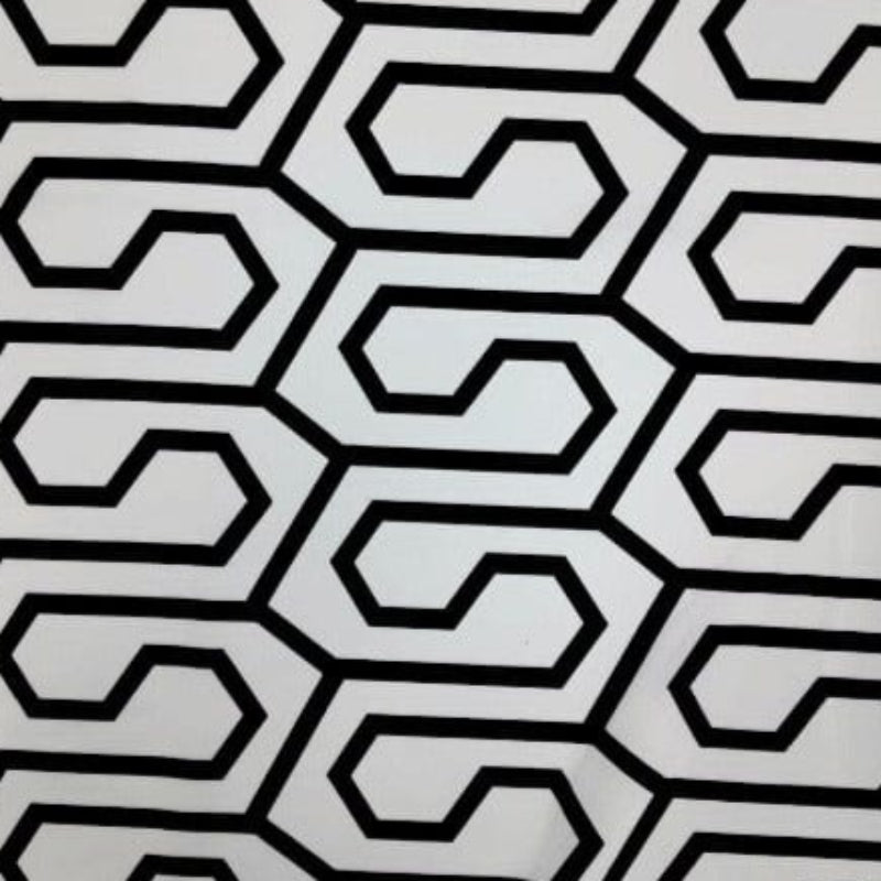 MH JOOSUB Printed Mini Matt White / Black Design 2 Printed Mini Matt 6890 Design 9 Collection 140 cm (7770320928857)