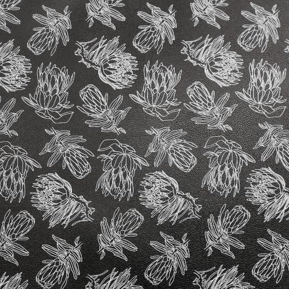 MH JOOSUB Printed Vinyl Printed Vinyl Protea Leaves Collection 140 cm (7799187963993)