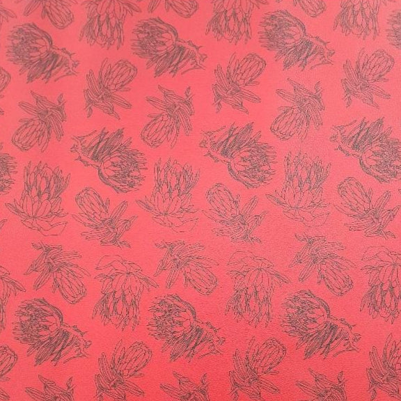 MH JOOSUB Printed Vinyl Printed Vinyl Protea Leaves Collection 140 cm (7799187963993)