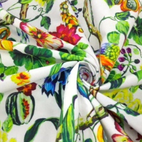Printed Velvet Upholstery Fabric Floral D#2 140 cm