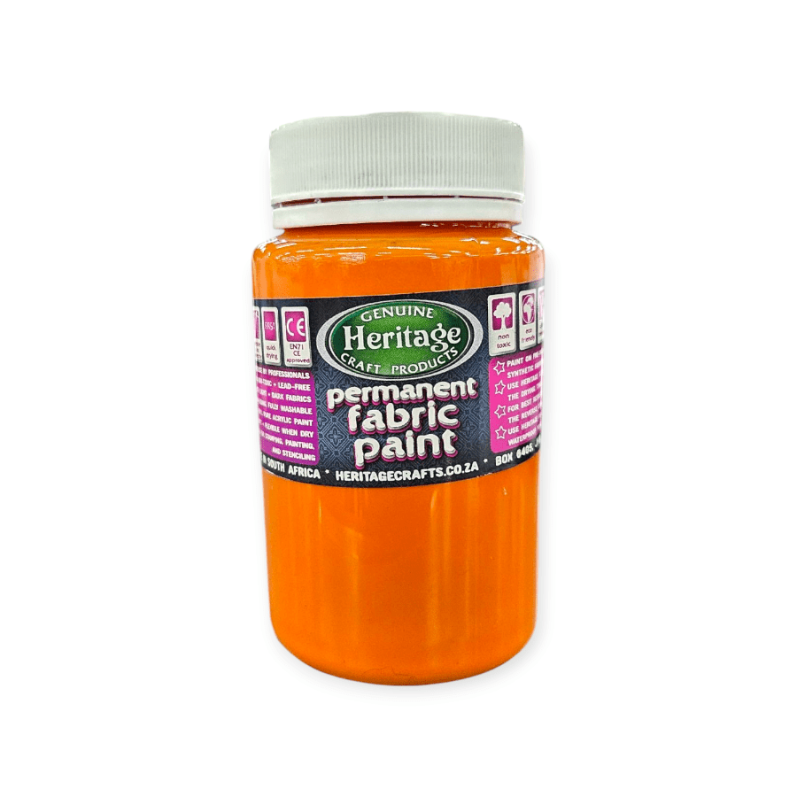 MHC Fabric Paint Deep Orange Heritage Fabric paint 250ml
