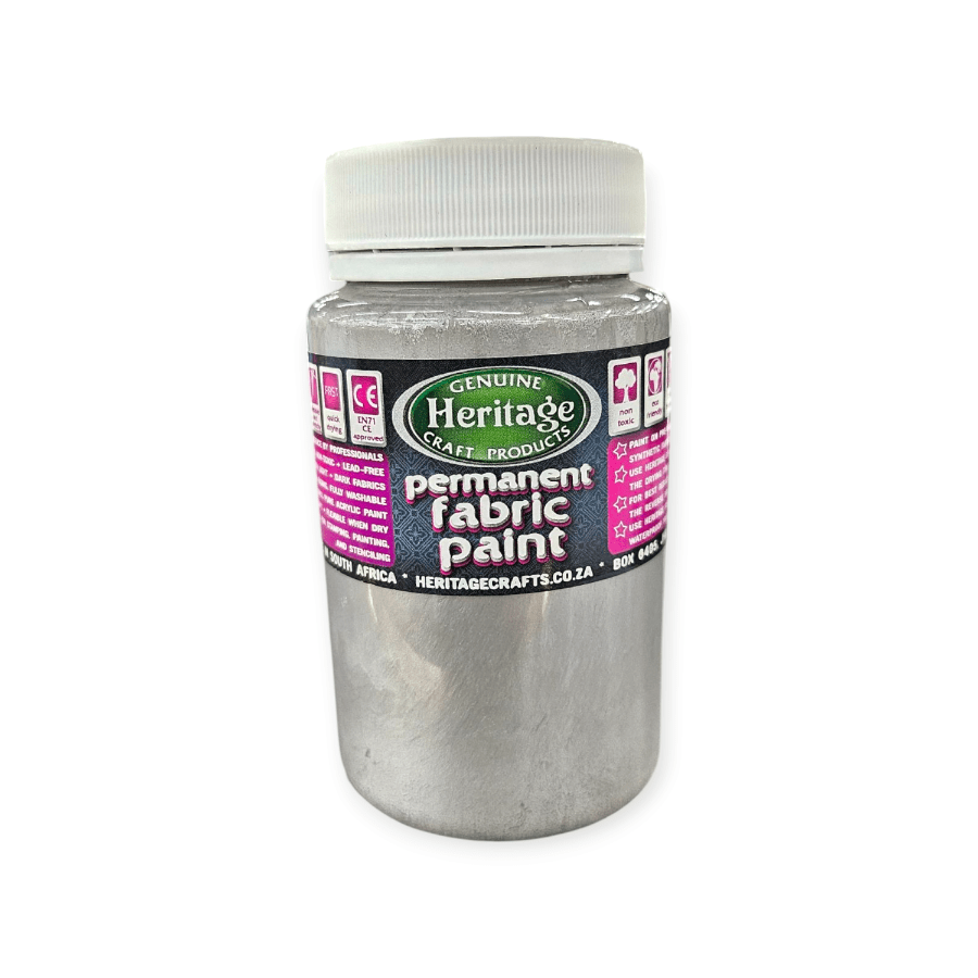 MHC Fabric Paint Silver Grey Heritage Fabric paint 250ml