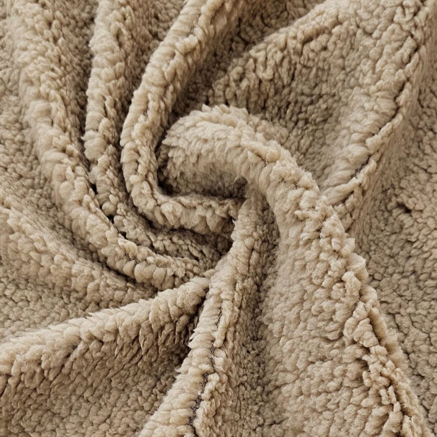 MHC Fleece Blanket Beige Sherpa Fleece Fabric 150cm