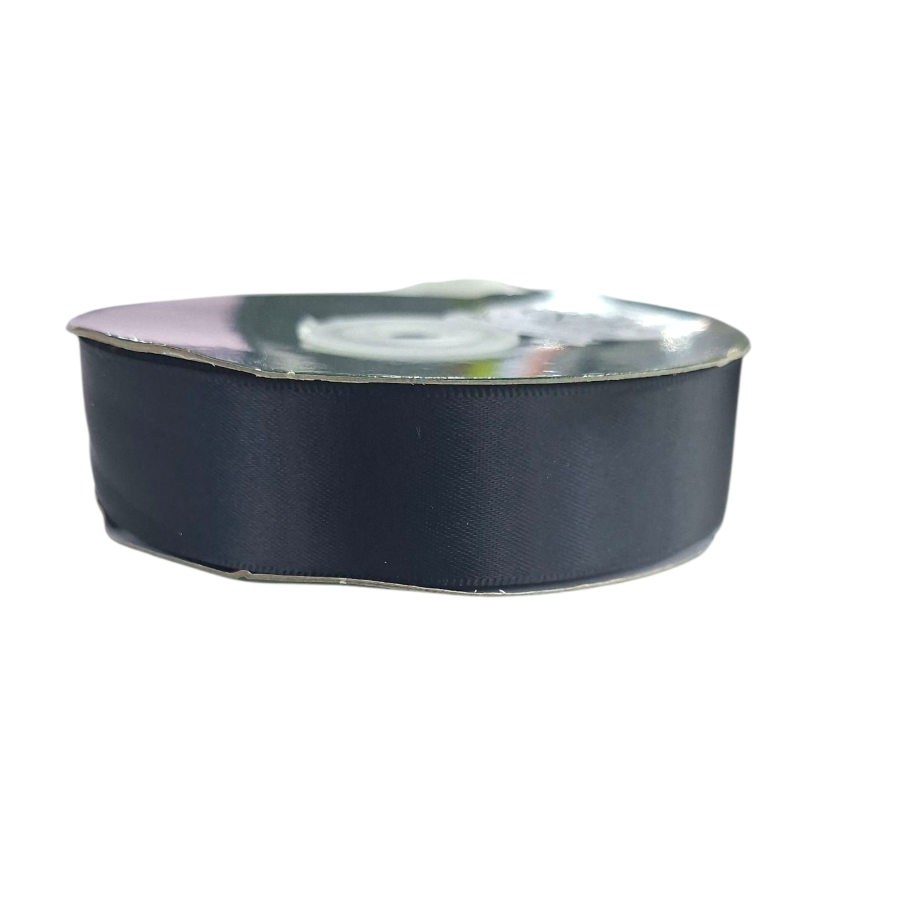 MHC Ribbon Collection Black Satin Ribbon 25mm