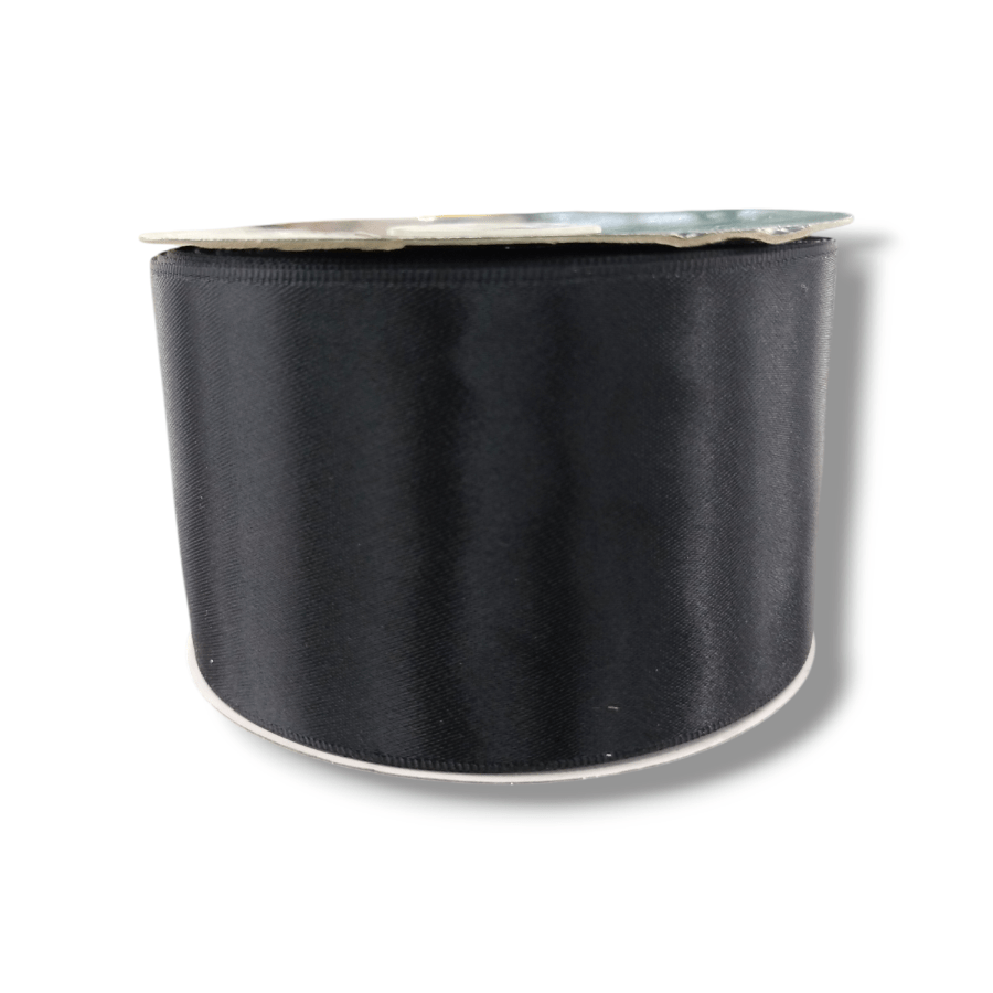 MHC Ribbon Collection Black Satin Ribbon 60mm