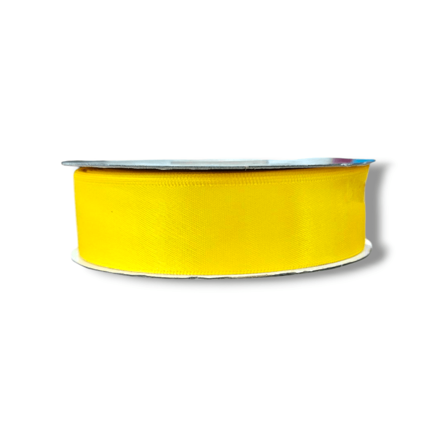 MHC Ribbon Collection Yellow Satin Ribbon 25mm