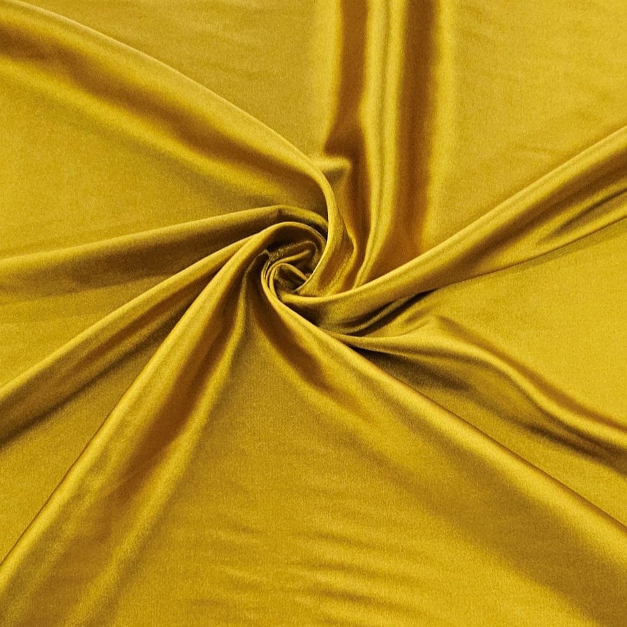 MHC Satin Gold Stretch Satin Fabric 150cm