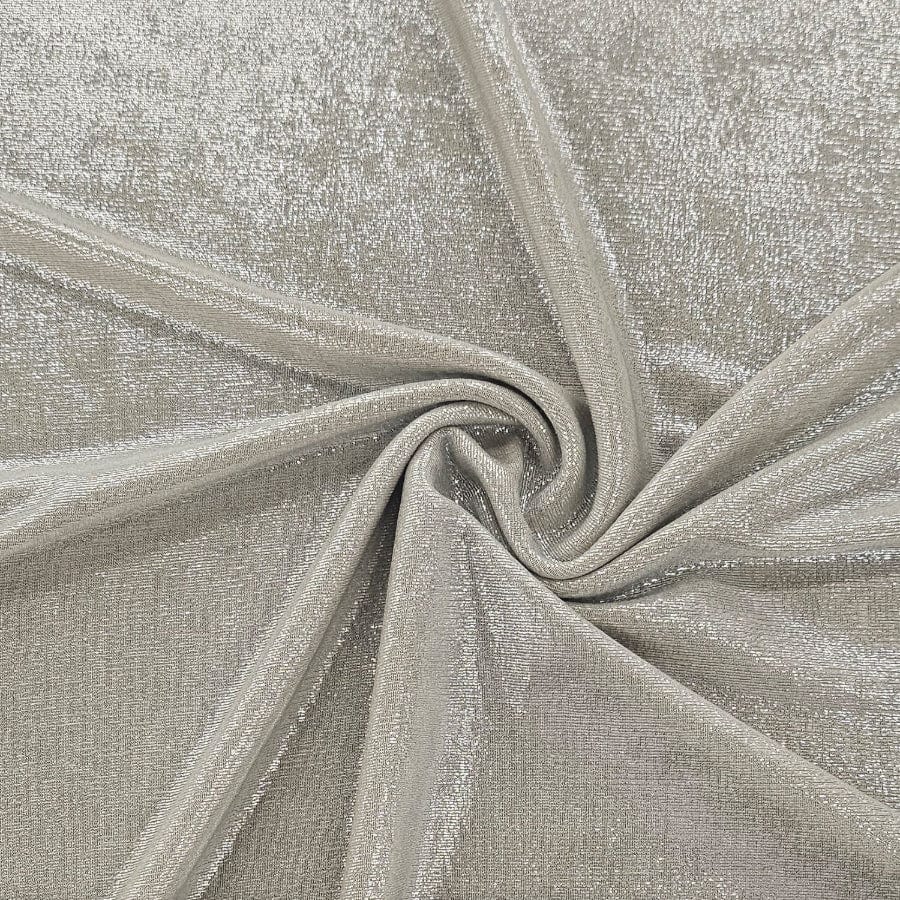 MHC Silky Fabric Ivory Silver Slinky Foil