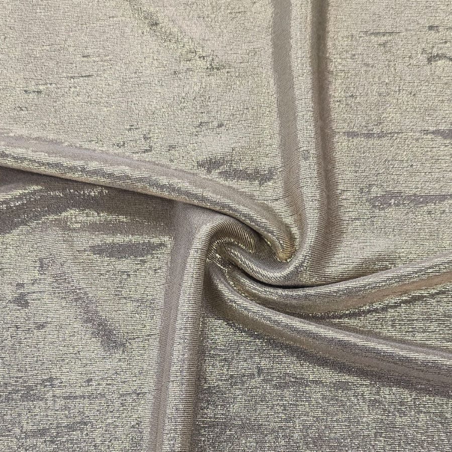MHC Silky Fabric Khaki Gold Slinky Foil