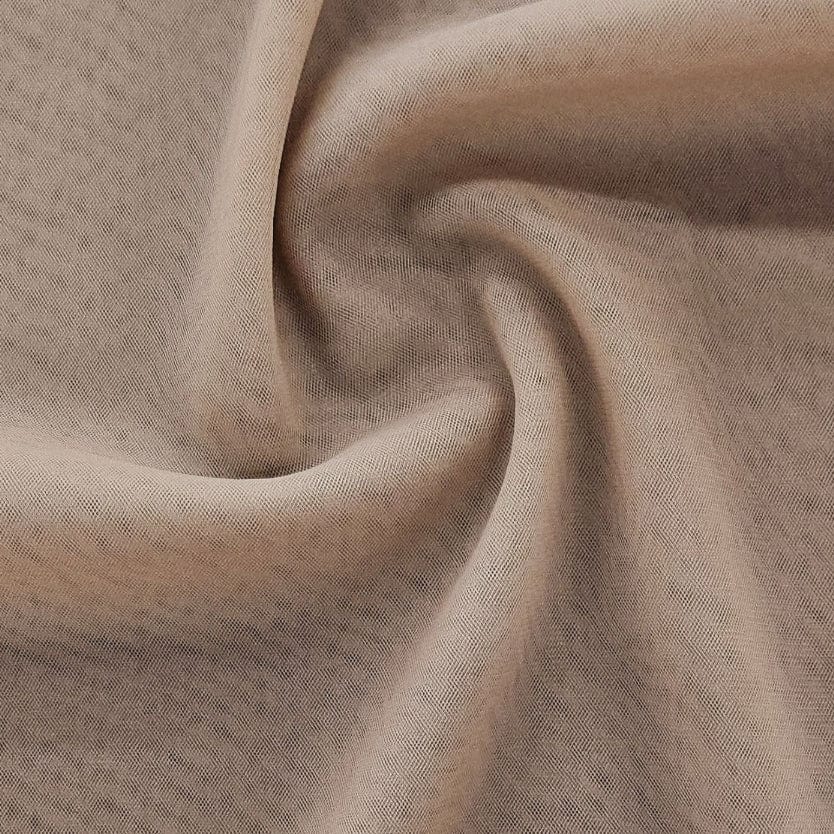 MHC Tulle Taupe 300cm Nylon Tulle Fabric 300cm