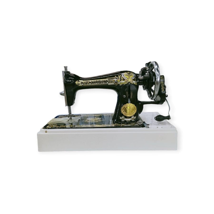 MHC Wolrd Butterfly Sewing Machine New Butterfly Black Machine W/Carry Case