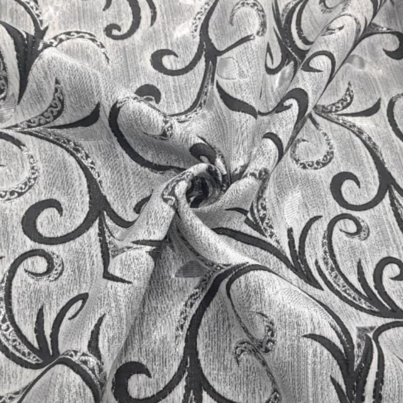 MHC Wolrd Curtaining Fabric Perden 108 Grey / Black. Curtaining OD-0468 Collection 280 cm (7796501774425)